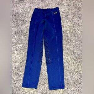 Medium youth fleece lined breeches blue euc
